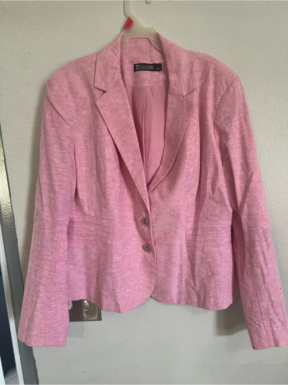 New York & Company Pink Tailored Blazer